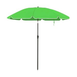 UAC Sonnenschirm, Ø 200 cm, Gartenschirm, UV-Schutz bis UPF 50+, knickbar, tragbar, Schirmrippen aus Glasfaser, mit Transporttasche grün