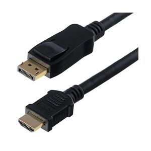 Helos Anschlusskabel, DisplayPort Stecker/HDMI Stecker, 4K, BASIC,10,0m, schwarz