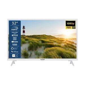 TELEFUNKEN XF32SN550S-W 32 Zoll Fernseher / Smart TV (Full HD, HDR, Triple-Tuner) - Inkl. 6 Monate HD+