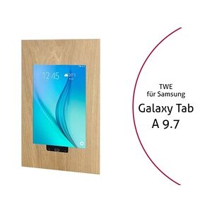 TabLines TWE009O Tablet Wandeinbau für Samsung Tab A 9.7 HB, Eiche