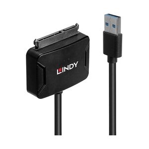 Lindy USB 3.2 Gen 1 (USB 3.0) Konverter [1x USB 3.2 Gen 1 Stecker A (USB 3.0) - 1x SATA-Kombi-Stecke