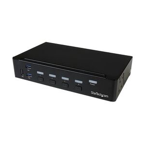 StarTech.com KVM Switch DP Umschalter USB 3.0 Hub 4K KVM-/USB-Switch 4 x KVM/Audio/USB + 3 x SuperSpeed 1 lokaler Benutzer