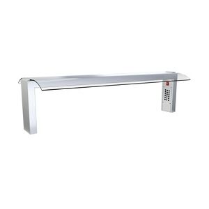 Bildschirm mit stütze und glas drop-in 5 gn mit led-licht und wärme - 1745x550x420 mm - 960 W 230/1V - 1105JCLC Eurast