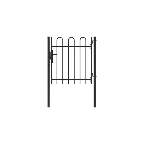 vidaXL Zauntor Grau 100 x 100 cm Pulverbeschichteter Stahl