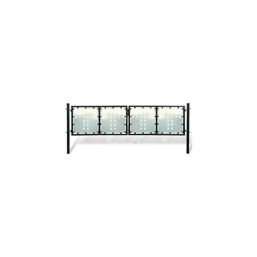 vidaXL Zauntor (Einzeltor) Schwarz 300x150 cm