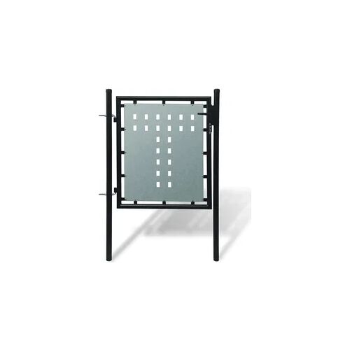 vidaXL Zauntor (Einzeltor) Schwarz 100x150 cm