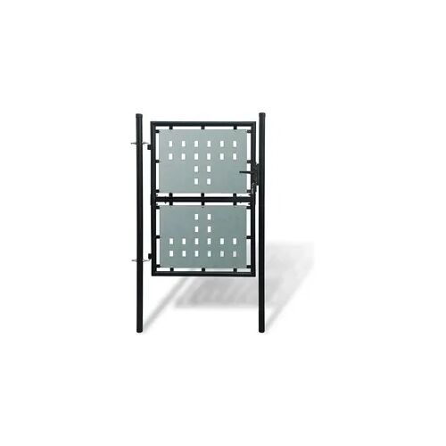 vidaXL Zauntor (Einzeltor) Schwarz 100x250 cm