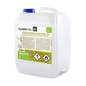 2 x 5 Liter FLAMBIOL® Premium Brenngel für Gelkamine in Kanistern