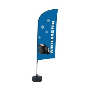 SHOWDOWN Displays Showdown Beachflag - Komplett-Set - Winterreifen Deutsch - Blau/Schwarz