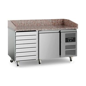 Gastro Pizzatisch Kühltisch Kühltheke Edelstahl 1510x800x1000mm 390l +2/+8°C