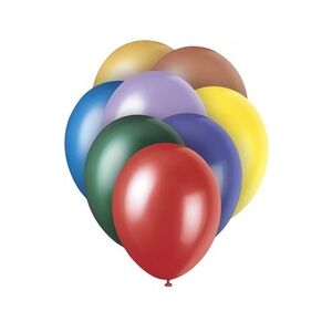 8 Metallic Luftballons gemischt