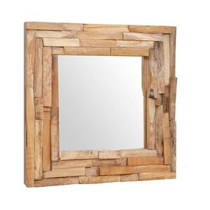 vidaXL Dekorativer Spiegel Teak 60 x 60 cm Quadratisch