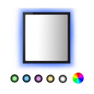 LED-Badspiegel Spanplatte  vidaXL : Farbe - Hochglanz-Schwarz