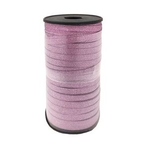 Geschenkband / Ballonband / Polyband / Kräuselband - glitzer rosa 92m