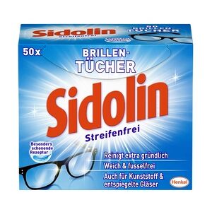 Sidolin Brillen Putztücher 50 Stück Reinigungstücher Brillenputztücher Reiniger