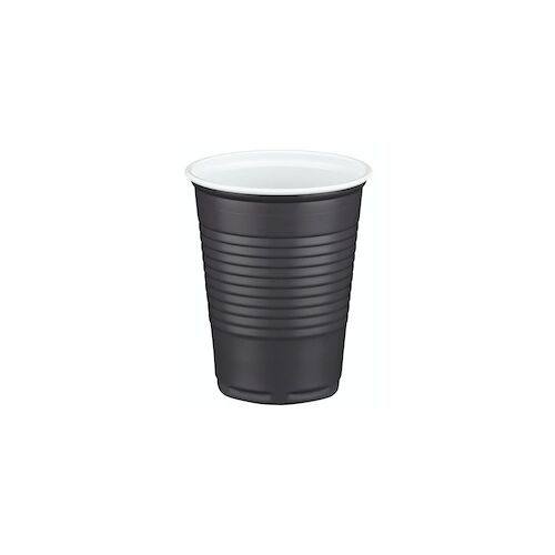 1-PACK 500x Kaffeebecher Heißgetränkebecher braun/grau-weiß 180 ml O 70 mm PP