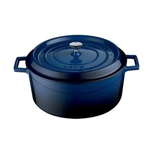 Chefgastro Lava Gusseisen Casserole Durchmesser 32 Blau BxTxH 410x330x150mm