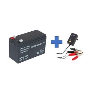 Multipower BLEI AKKU BATTERIE 12V 7,2Ah kompatibel GEL 7,0Ah 7Ah für KINDERAUTO LADER