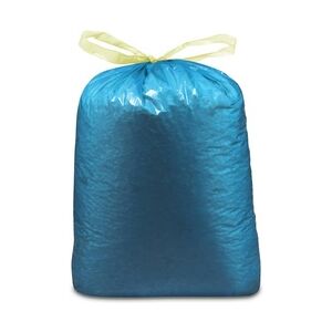 1-PACK 100x Müllsäcke mit Zugband 120 Liter 70 x 100 cm LDPE blau