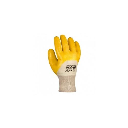 teXXor 12 Paar Texxor Nitril-Handschuhe, `STRICKBUND` Arbeitshandschuhe Nitrilhandschuhe Gelb – Größe 7 (S)