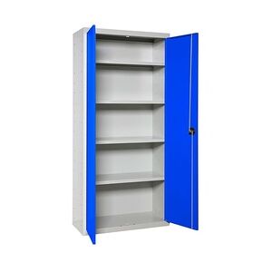 SimonRack Metallschrank 2 Türen 4 Fachböden Zerlegt GRAU/BLAU 1800x600x400 mm (Höhe x Länge x Breite)