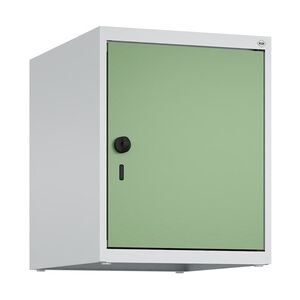 C+P Aufsatzschrank Classic PLUS, 1 Abteil, HxBxT 50x40x50cm, Sicherheitsdrehriegel, Hellgrau/Resedagrün von PROREGAL