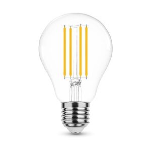 V-Tac 8 Watt E27 Filament LED Leuchtmittel Birne A60 Form Glas kaltweiß