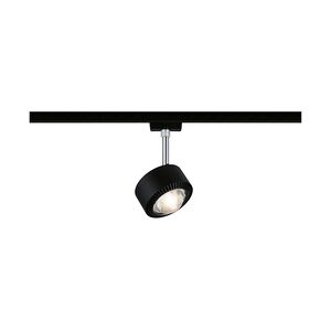 Paulmann URail LED Schienenspot Aldan Einzelspot  480lm 9W 2700K dimmbar 230V Schwarz matt Chrom 96927