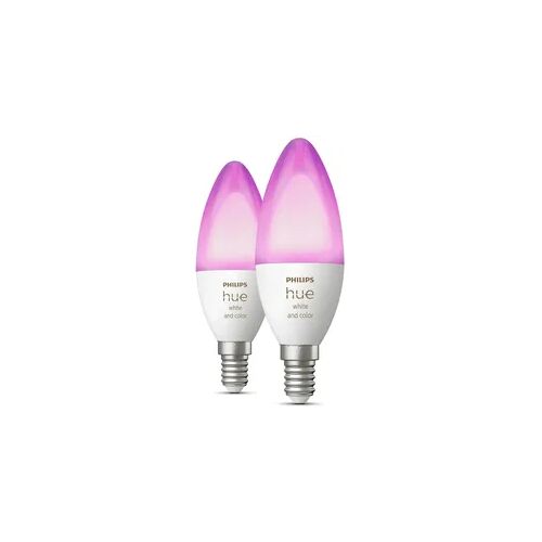 Philips Hue White and Color ambiance E14 - Smarte Lampe Kerzenform Doppelpack - 470
