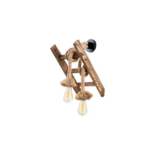 Wandleuchte in Holzfarbe 25x26x45cm WellHome Baikal