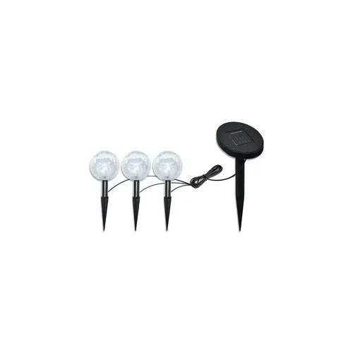 vidaXL Solarkugel 3 LED Gartenleuchten mit Erdspießen & Solarmodul