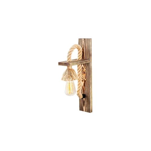 Wandleuchte in Holzfarbe 9x18x45cm WellHome Baikal