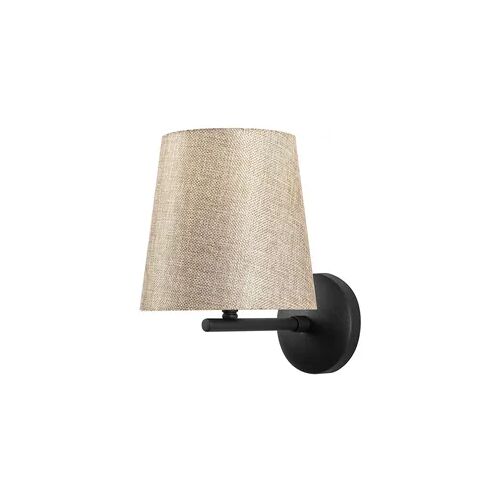 Wandleuchte in Schwarz und Creme 18x22x26cm WellHome Baikal