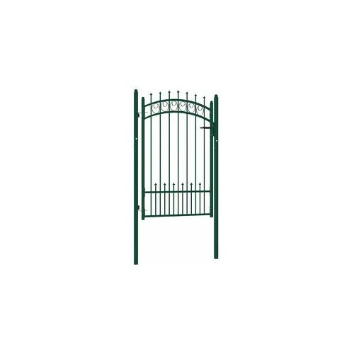 vidaXL Zauntor mit Spitzen Stahl 100x150 cm Grün