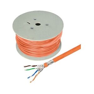 Helos Verlegekabel High Quality, Cat 7, S/FTP, PiMF, LSZH, orange, 500m Trommel