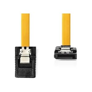 Nedis SATA Kabel - 6 Gbps - SATA 7-Pin-Buchse - SATA 7-Pin-Buchse - Vernickelt - 1.00 m - Flach - PVC - Gelb - Plastikbeutel Nedis