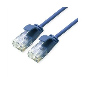 ROLINE UTP DataCenter Patchkabel Kat.6A (Class EA), LSOH, slim, blau, 3 m