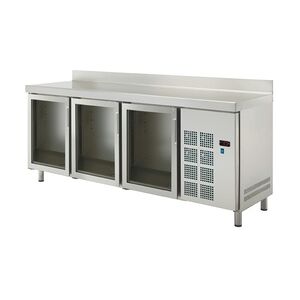 Kühler tisch 3 glastüren - 2020x600x850 mm - 220 W 230/1V - 77089509 Eurast