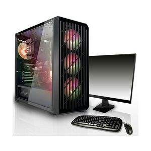 SYSTEMTREFF Gamer PC-Set - Ryzen 5 4650G - AMD RX Vega - 7Core 4GB - 16GB  - 512GB M.2 NVMe + 1TB HDD - 24 Zoll Monitor - Desktop Computer