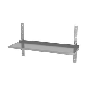 Edelstahl Gastro-Wandboard verstellbar (2 Konsolen)   AISI 430 Qualität   HxBxT 60x90x40