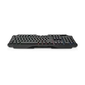 Nedis Wired Gaming Keyboard - USB Type-A - Folientasten - LED - QWERTY - ND-Layout - Stromversorgung über USB - Netzkabellänge: 1.30 m - Multimedia