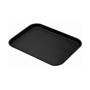 Cambro Treadlite rechteckiges rutschfestes Fiberglas Tablett schwarz 45,7x35,5cm. Stabile