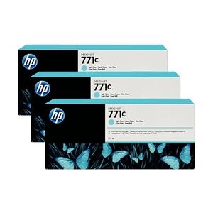 HP Tintenpatrone 771C hell cyan 3er-Pack, Standardkapazität 3x775ml