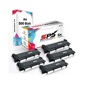 Druckerpapier A4 + 5x Kompatibel für Brother DCP-L 2560 CDN (TN-2320) Toner-Kit Schwarz XL 5200 Seiten