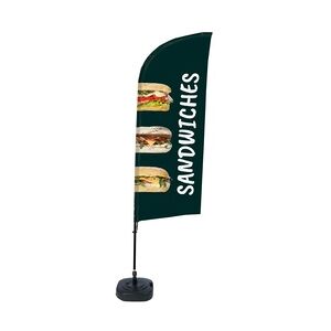 SHOWDOWN Displays Showdown Beachflag - Komplett-Set - Sandwiches Englisch - Schwarz