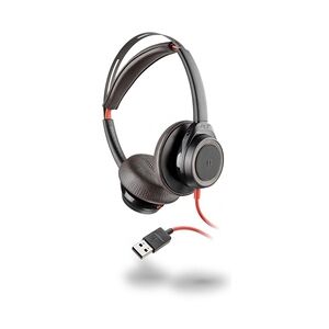 Schwarzkopf POLY Blackwire 7225 Kopfhörer Kabelgebunden Kopfband Anrufe/Musik USB Typ-A Schwarz, Rot