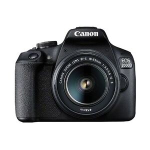 Canon EOS 2000D BK 18-55 IS II EU26 SLR-Kamera-Set 24,1 MP CMOS 6000 x 4000 Pixel Schwarz