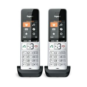 Siemens Gigaset COMFORT 500HX duo Analoges/DECT-Telefon Anrufer-Identifikation Schwarz, Silber