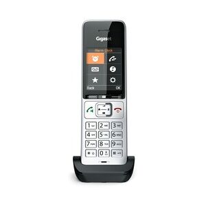 Siemens Gigaset COMFORT 500HX Analoges/DECT-Telefon Anrufer-Identifikation Schwarz, Silber