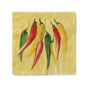 Sovie HOME Serviette Chili aus Tissue 33 x 33 cm, 20 Stück - Chili Gewürze Spicy